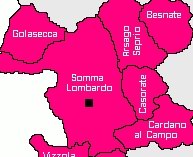 La zona di Somma Lombardo e Golasecca